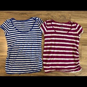 Maternity Old Navy Striped Tee’s Bundle Size L